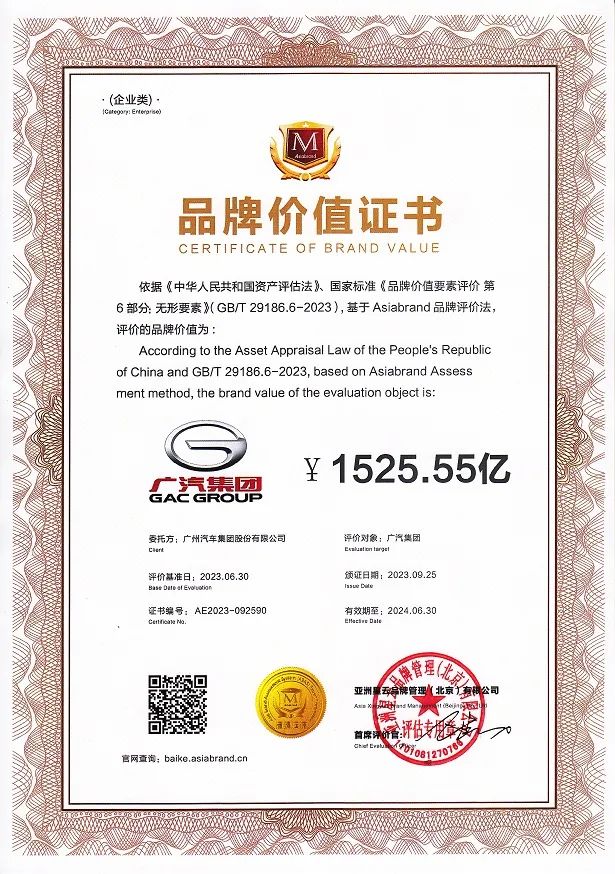 捷报 | 广汽集团上榜“2023亚洲品牌500强”(图4) 捷报 | 广汽集团上榜“2023亚洲品牌500强”(图4)