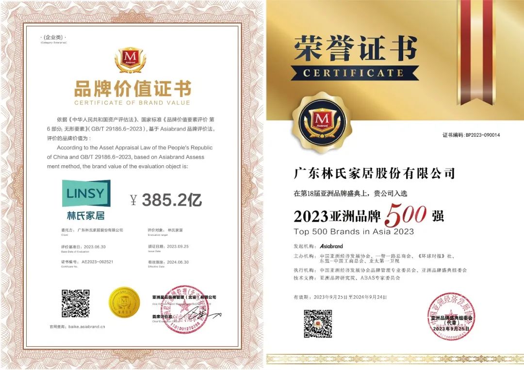 品牌决胜未来 | 林氏家居上榜“2023亚洲品牌500强”！(图5)